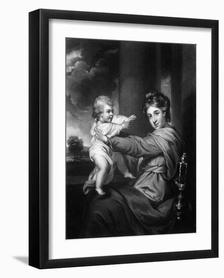 Caroline D. Marlborough-Sir Joshua Reynolds-Framed Art Print