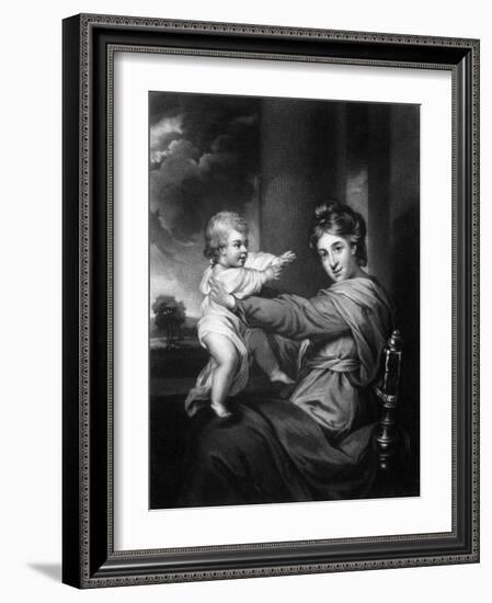 Caroline D. Marlborough-Sir Joshua Reynolds-Framed Art Print