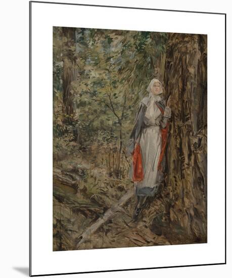 Caroline in the Woods-Howard Chandler Christy-Mounted Premium Giclee Print
