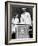 Caroline Kennedy and Capt Earl Yates, Commander of Aircraft Carrier, USS John F Kennedy-null-Framed Photo