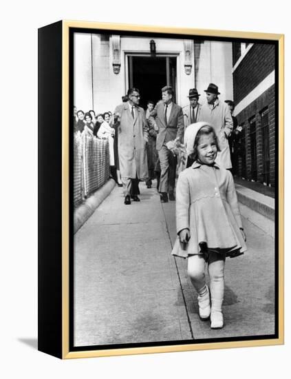 Caroline Kennedy on Her Third Birthday-null-Framed Stretched Canvas