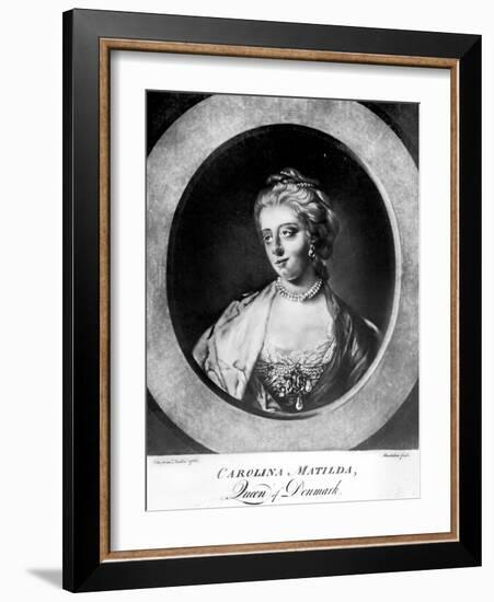 Caroline Matilda, Queen of Denmark and Norway, Engraved by Brookshaw-Francis Cotes-Framed Giclee Print