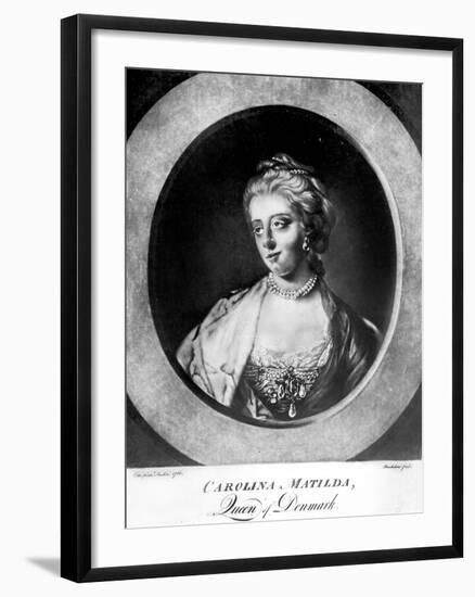 Caroline Matilda, Queen of Denmark and Norway, Engraved by Brookshaw-Francis Cotes-Framed Giclee Print