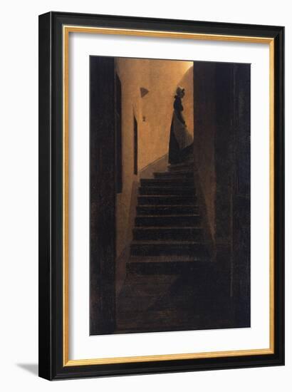 Caroline on the Stairs, 1825-Caspar David Friedrich-Framed Giclee Print