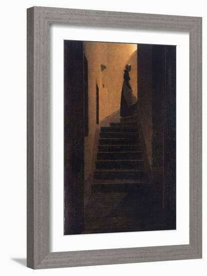 Caroline on the Stairs, 1825-Caspar David Friedrich-Framed Giclee Print