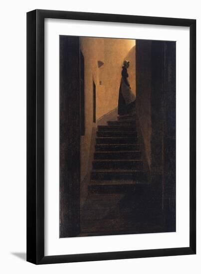 Caroline on the Stairs, 1825-Caspar David Friedrich-Framed Giclee Print