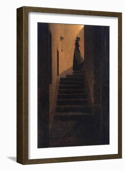 Caroline on the Stairs, 1825-Caspar David Friedrich-Framed Giclee Print