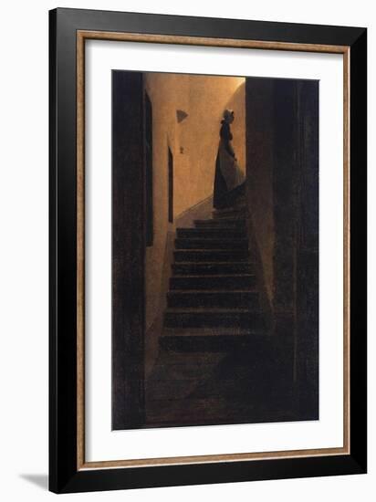 Caroline on the Stairs, 1825-Caspar David Friedrich-Framed Giclee Print