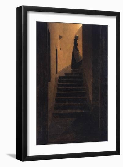 Caroline on the Stairs, 1825-Caspar David Friedrich-Framed Giclee Print