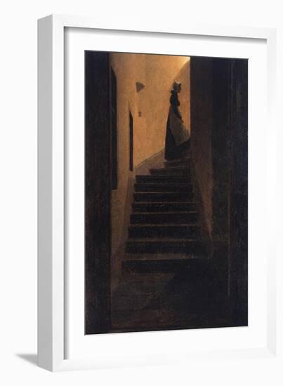 Caroline on the Stairs, 1825-Caspar David Friedrich-Framed Giclee Print