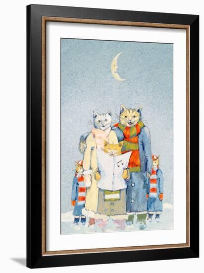 Caroling Cats-David Cooke-Framed Giclee Print