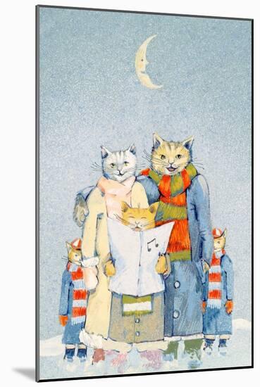 Caroling Cats-David Cooke-Mounted Giclee Print