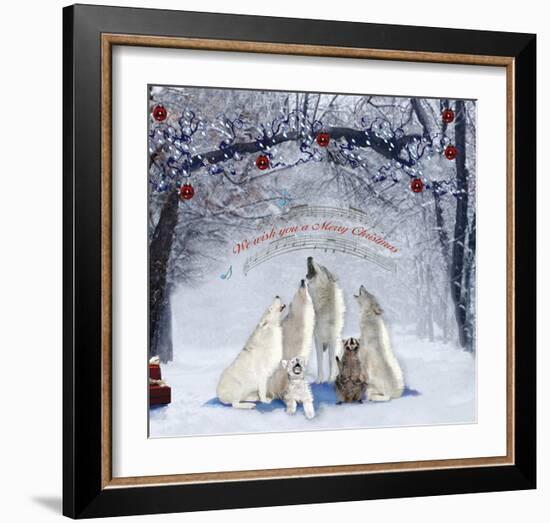 Caroling Wolves-Nancy Tillman-Framed Art Print