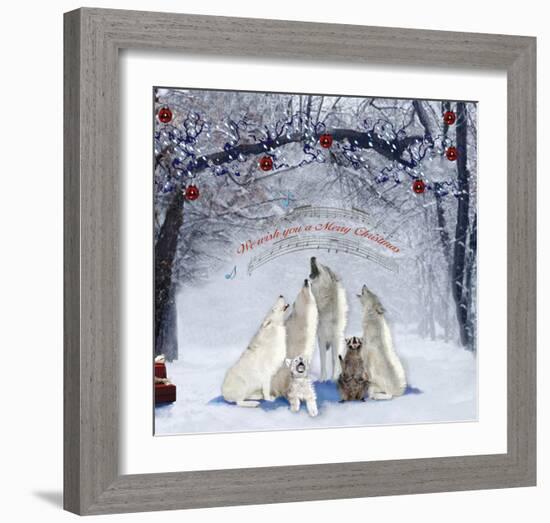 Caroling Wolves-Nancy Tillman-Framed Art Print