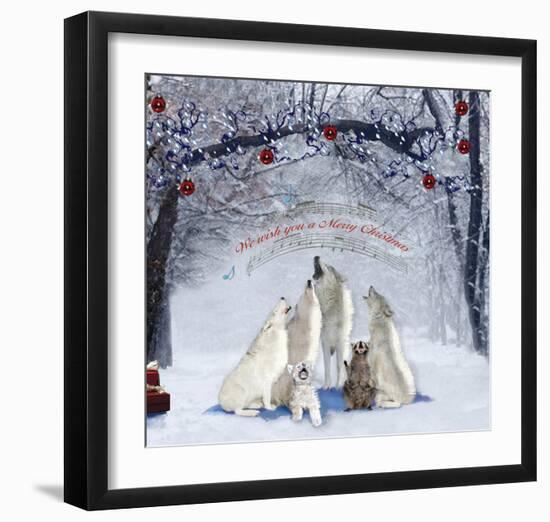 Caroling Wolves-Nancy Tillman-Framed Art Print