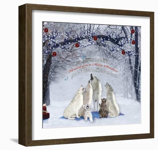 Caroling Wolves-Nancy Tillman-Framed Art Print