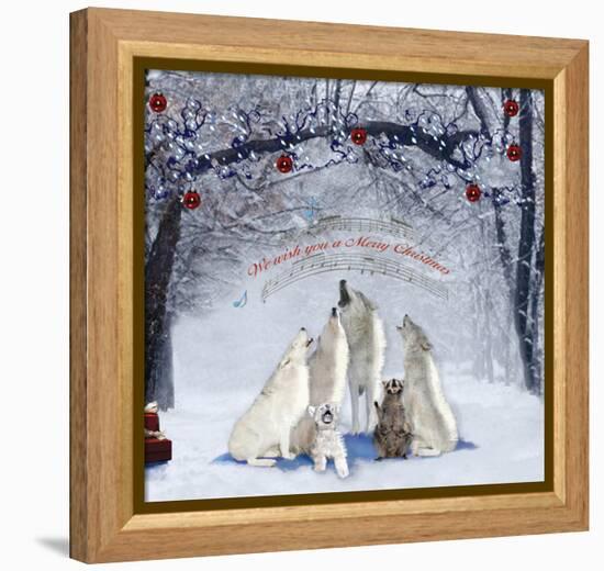 Caroling Wolves-Nancy Tillman-Framed Stretched Canvas