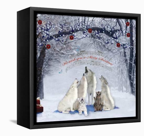 Caroling Wolves-Nancy Tillman-Framed Stretched Canvas