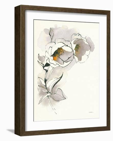 Carols Roses II Taupe-Shirley Novak-Framed Art Print