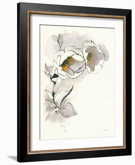 Carols Roses II Taupe-Shirley Novak-Framed Art Print