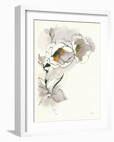 Carols Roses II Taupe-Shirley Novak-Framed Art Print
