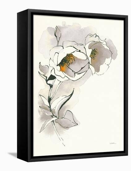 Carols Roses II Taupe-Shirley Novak-Framed Stretched Canvas