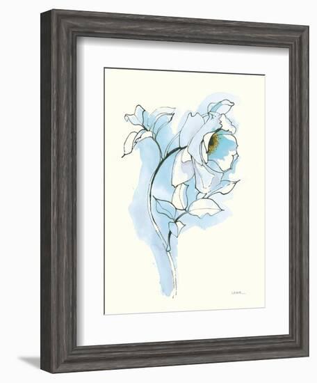 Carols Roses III Blue-Shirley Novak-Framed Art Print