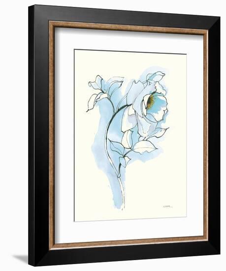 Carols Roses III Blue-Shirley Novak-Framed Art Print