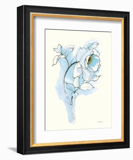 Carols Roses III Blue-Shirley Novak-Framed Art Print