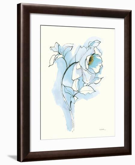 Carols Roses III Blue-Shirley Novak-Framed Art Print