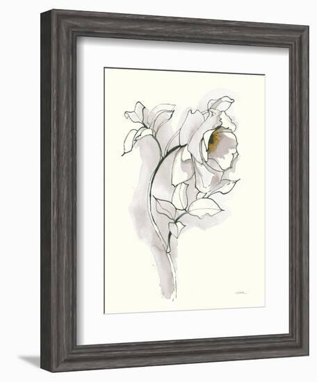 Carols Roses III Soft Gray-Shirley Novak-Framed Art Print