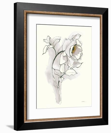 Carols Roses III Soft Gray-Shirley Novak-Framed Art Print