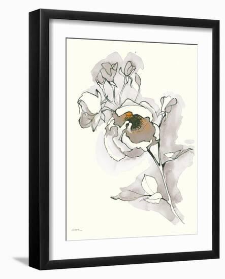 Carols Roses IV Tan-Shirley Novak-Framed Art Print