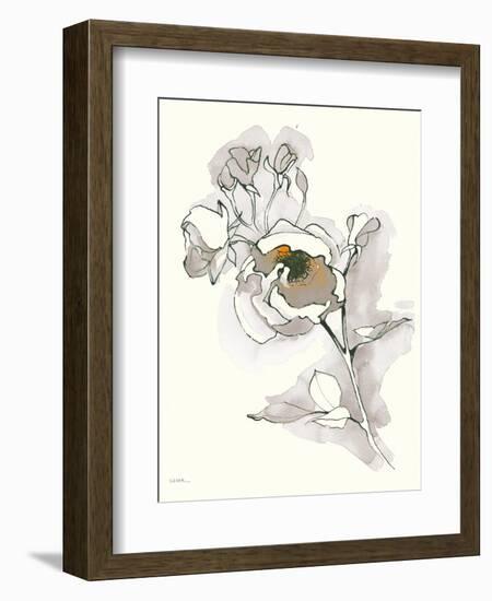 Carols Roses IV Tan-Shirley Novak-Framed Art Print