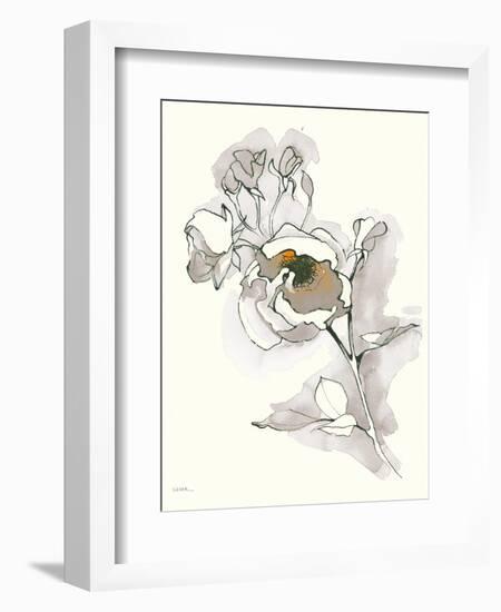 Carols Roses IV Tan-Shirley Novak-Framed Art Print