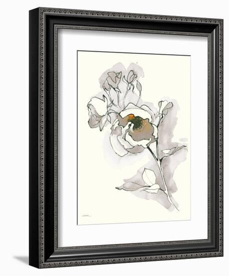 Carols Roses IV Tan-Shirley Novak-Framed Art Print