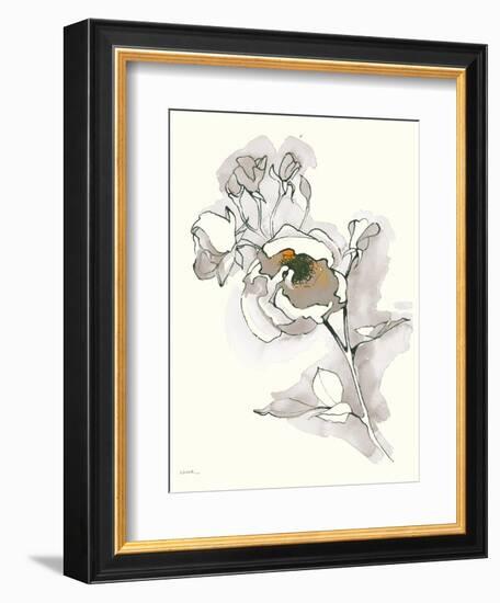 Carols Roses IV Tan-Shirley Novak-Framed Art Print