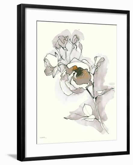 Carols Roses IV Tan-Shirley Novak-Framed Art Print