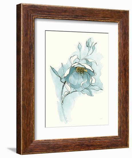 Carols Roses V Blue-Shirley Novak-Framed Art Print