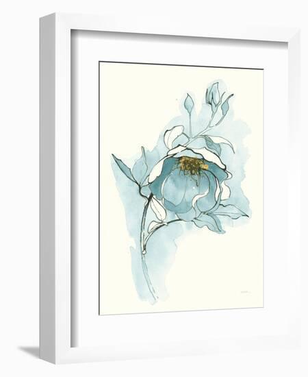 Carols Roses V Blue-Shirley Novak-Framed Art Print