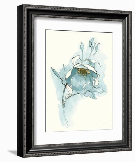 Carols Roses V Blue-Shirley Novak-Framed Art Print