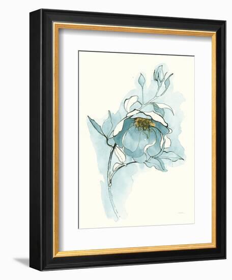 Carols Roses V Blue-Shirley Novak-Framed Art Print