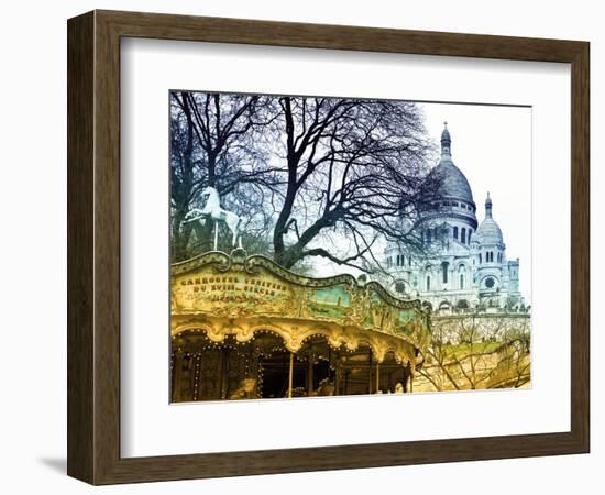 Carousel 18th century - Sacré-Cœur Basilica - Montmartre - Paris - France-Philippe Hugonnard-Framed Photographic Print