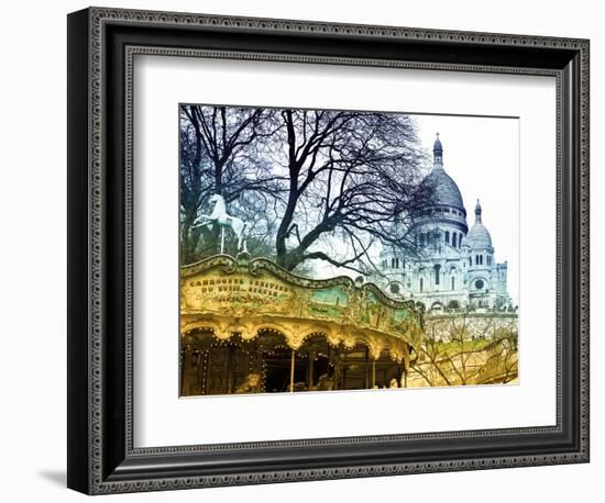 Carousel 18th century - Sacré-Cœur Basilica - Montmartre - Paris - France-Philippe Hugonnard-Framed Photographic Print