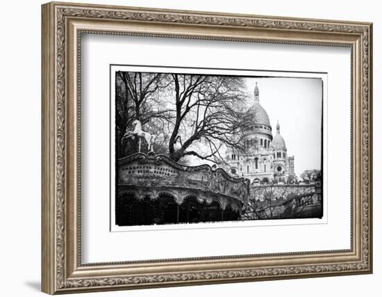 Carousel 18th century - Sacré-Cœur Basilica - Montmartre - Paris - France-Philippe Hugonnard-Framed Photographic Print