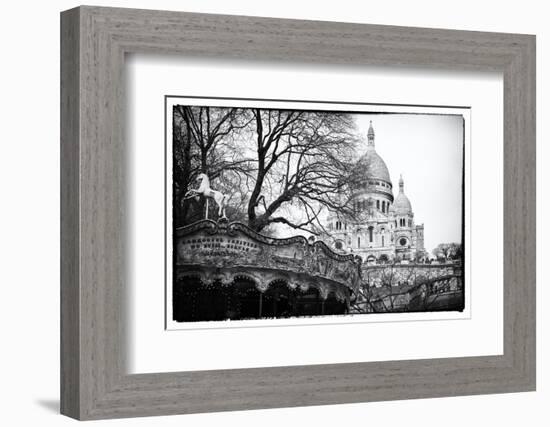 Carousel 18th century - Sacré-Cœur Basilica - Montmartre - Paris - France-Philippe Hugonnard-Framed Photographic Print