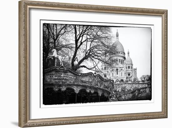 Carousel 18th century - Sacré-Cœur Basilica - Montmartre - Paris - France-Philippe Hugonnard-Framed Photographic Print