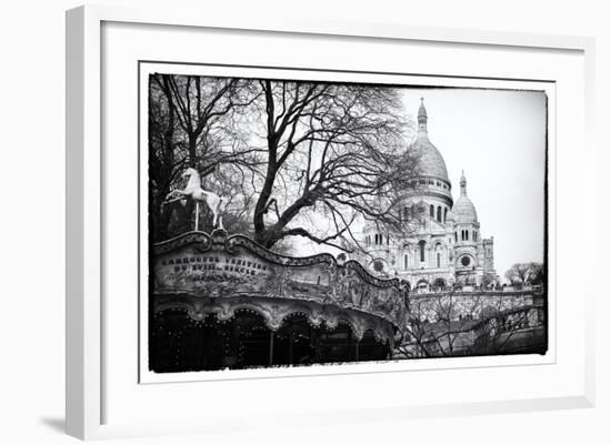 Carousel 18th century - Sacré-Cœur Basilica - Montmartre - Paris - France-Philippe Hugonnard-Framed Photographic Print