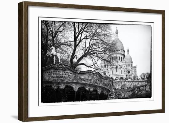 Carousel 18th century - Sacré-Cœur Basilica - Montmartre - Paris - France-Philippe Hugonnard-Framed Photographic Print