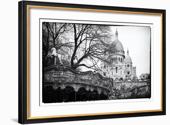 Carousel 18th century - Sacré-Cœur Basilica - Montmartre - Paris - France-Philippe Hugonnard-Framed Photographic Print